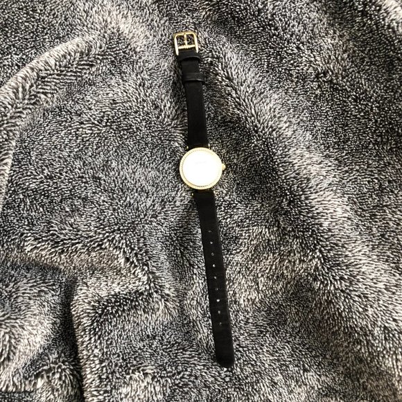COACH Park Petite Watch Gold Stainless Steel Black Suede Strap Buckle Adjustable main image 6